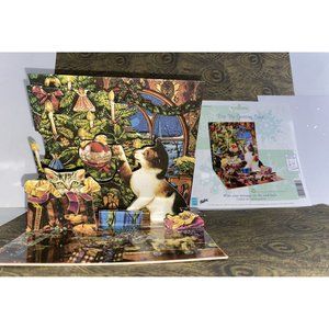 3D Pop Up Greeting Card Kiddy Cat Christmas Mischief , Multicolor (255)